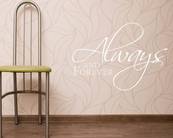 Always & Forever Quotes Wall Decal Love Quote Vinyl Art Stickers Always & Forever Quotes Wall Decal Love Quote Vinyl Art Stickers